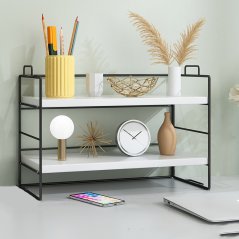 Gdeal GTE 2 Layers Desktop Racks Desks Storage Offices Dormitory Study Table Organizer
