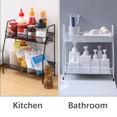 Gdeal GTE 2 Layer Iron Cosmetic Storage Rack Desktop Storage Multifunctional Rack