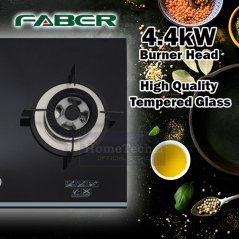 Hometech2u Faber Built in Hob Glass Hob Dapur Tanam Kabinet Dapur Kaca FGH PRESTO 2B/76BK