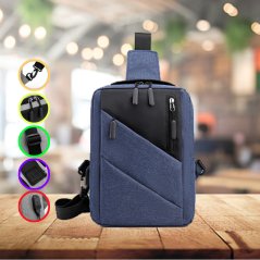 Gdeal USB Large Capacity Men Chest Bag Korean Casual Women One Shoulder Business Messenger Riding Bag