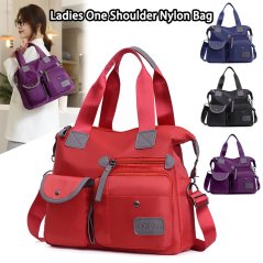 Gdeal Korean Style Ladies One Shoulder Nylon Bag Portable Messenger Bag Multi Pocket Mommy Bag