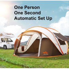 5-8 Person Ultralight Large Camping Tent Windproof Shelter (2 Colors)