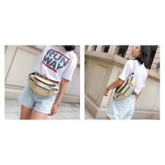 Gdeal Shiny Waist Bag Tide Chain Shoulder Messenger Bag Simple Fashion Laser Wild Chest Bag (RYL-227)