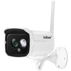 Srihome Wifi Security IP Camera,1080P HD Outdoor Weatherproof Surveillance Bullet Camera, CCTV Camera System with IR Night Vision, Smart Motion Detection, Remote View, Compatible with iOS/Android