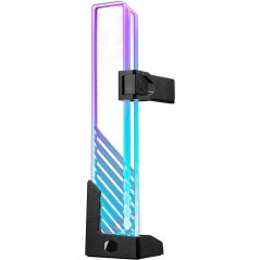 Cooler Master MasterAccessory ARGB GPU Support Bracket, Edge-Lit ARGB Tempered Glass, Universal GPU Bracket, Multiple Orientations (MCA-U000R-GSBTG-00)