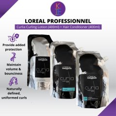 Loreal Curlia Curling Perm Lotion (400ml) + Hair Conditioner (400ml)