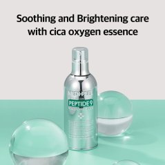 MEDI-PEEL Peptide 9 Volume White Cica Essence 3.38 fl.oz. / 100ml | White Cica Bubble and Peptides Brightening Skin | Korean Skincare, For All Skin Types