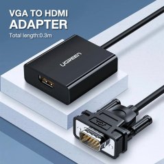 UGREEN VGA to HDMI+3.5mm Converter 1080p@60Hz (CM513-50945)