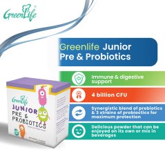 Greenlife Junior Pre&Probiotics 3gm Powder x 10 Sachets