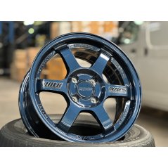 New 15X7 ET35 AOW Flow Formed TE37 Rim (4 Wheel) Gloss Blue 4X100
