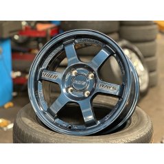 New 15X7 ET35 AOW Flow Formed TE37 Rim (4 Wheel) Gloss Blue 4X100