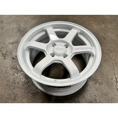 New 15X7 ET35 AOW 11 Flow Formed TE37 Rim (4 Wheel) Gloss White 4X100