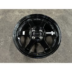 New 15X6.5 ET38 AOW Flow Formed TE37 Rim (4 Wheel) Gloss Black 4X100
