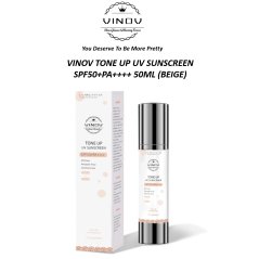 Vinov Tone Up UV Sunscreen SPF50+ PA++++ (Beige) - (50ML)