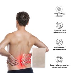 Neobun Capsicum Medicated Patch Herbal Hot Pain Relief Plaster 1 Sheet