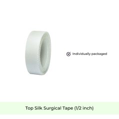 Top-Silk 24's 1/2 Inch Silk Surgical Tape for Dressing Fixation