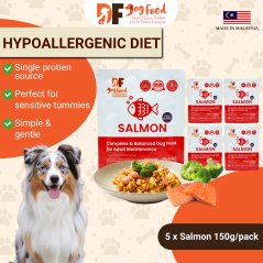 DF Dog Food Hypoallergenic Diet - Salmon (5 x 150g)
