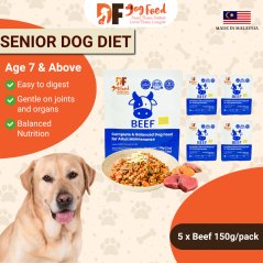 DF Dog Food Senior Diet - Beef (5 x 150g)