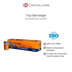 Top Bandage 12's 3 Inch Elastic Bandage for Joint and Muscle Injuries