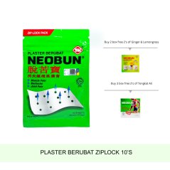 Neobun Plus Menthol Medicated Plaster Ziplock 10's