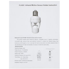 Hometech2u Smart LED Lamp Bulb Holder With Infrared PIR Motion Sensor
