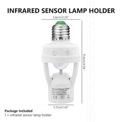 Hometech2u Smart LED Lamp Bulb Holder With Infrared PIR Motion Sensor