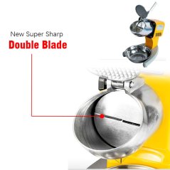 Hometech2u THE BAKER Commercial Ice Crusher Shaver Double Blade for Ais Kepal, Ais Kacang, ABC Machine