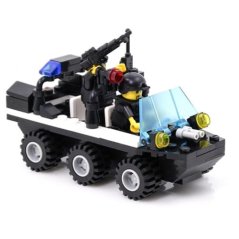 Hometech2u KIDS ADULT EDUCATIONAL TOY BUILDING BRICKS SWAT PATROL ARMORED CAR BLOCKS ASSEMBLED GIFT (COLORMIX)