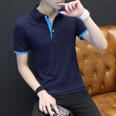 Hometech2u Men's Japanese style lapel short-sleeved Polo shirt