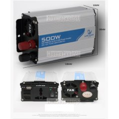 Hometech2u Lon Sam Car Power Inverter 500 Watt DC 12V to AC 220V +USB 5V