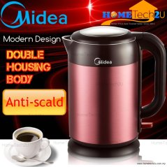 Hometech2u MIDEA JUG KETTLE ANTI SCALD PROTECTION ELEGANT SERIES 1.7L (ELEGANT MAROON)