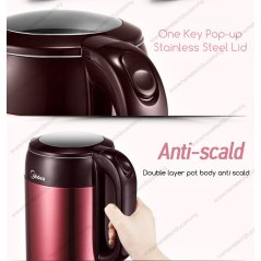 Hometech2u MIDEA JUG KETTLE ANTI SCALD PROTECTION ELEGANT SERIES 1.7L (ELEGANT MAROON)