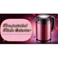Hometech2u MIDEA JUG KETTLE ANTI SCALD PROTECTION ELEGANT SERIES 1.7L (ELEGANT MAROON)