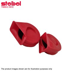 Ipohonline Stebel Trombe TM80/2 RED 12V Twin Horn & Relay - Italy