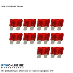 Ipohonline Fuse Master Automotive FL-19 10A Standard Blade Fuses - 10pcs (Red)