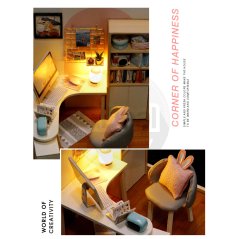 Gdeal Hand-Assembled DIY Toy Small Furniture Cute Room ( 2 Colors)