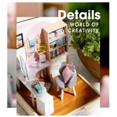 Gdeal Hand-Assembled DIY Toy Small Furniture Cute Room ( 2 Colors)