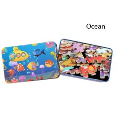 Gdeal Wooden Iron Box Puzzles Toy Children Educational Puzzles (6 Types)