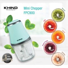 Khind Mini Chopper Food Chopper Machine FPC900 (As Picture)