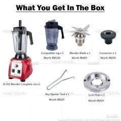 Butterfly High Performance Commercial Blender B-591 1680w