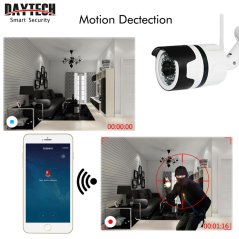 دايتك كاميرا مراقبة خارجية لاسلكية IP WiFi بدقة 1080P لرؤية ليلية