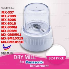 OEM Blender Jug Dry Mill Replacement for Panasonic (White)