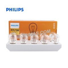 E-trimas 12499CP Genuine Philips Premium Brake Light Corner Bulb P21/5W (2PCS)