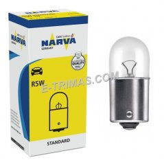 E-trimas 17181 Narva ORIGINAL R5W BA15s 24V Auto Sidelight Reversing Bulb (2PCS)