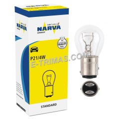 E-trimas 17881 Narva ORIGINAL BAZ15d Mercedes Stop Brake Light Tail Lamp Bulb 1016 (2PCS)