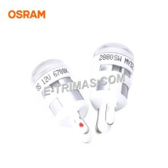 E-trimas ORI Osram T10 W5W Cool White LED Dashboard Side Bulb 4090 6000K 6700K 12V