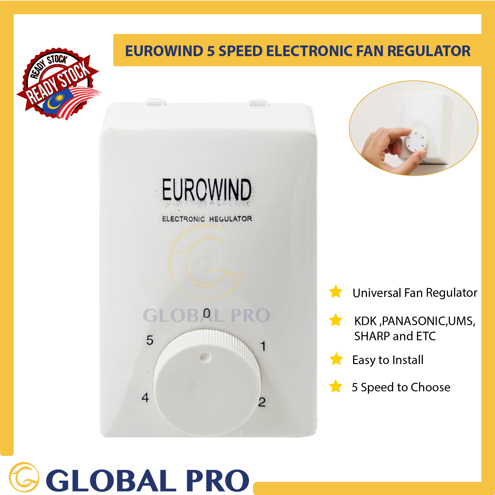 Buy Eurowind 5 Speed Electronic Fan Regulator/Universal Fan Regulator