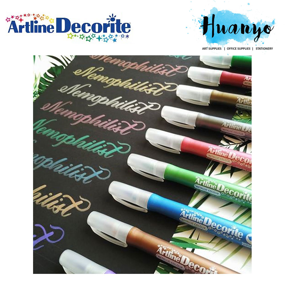 artline decorite brush pen