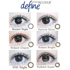 Acuvue Define Contact Lens / Box 1-Day - 30 Piecies (5 Colors)