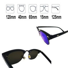 Clubmaster Shapes Cool Sunglasses 3016 Unisex UV400 (5 Colors)